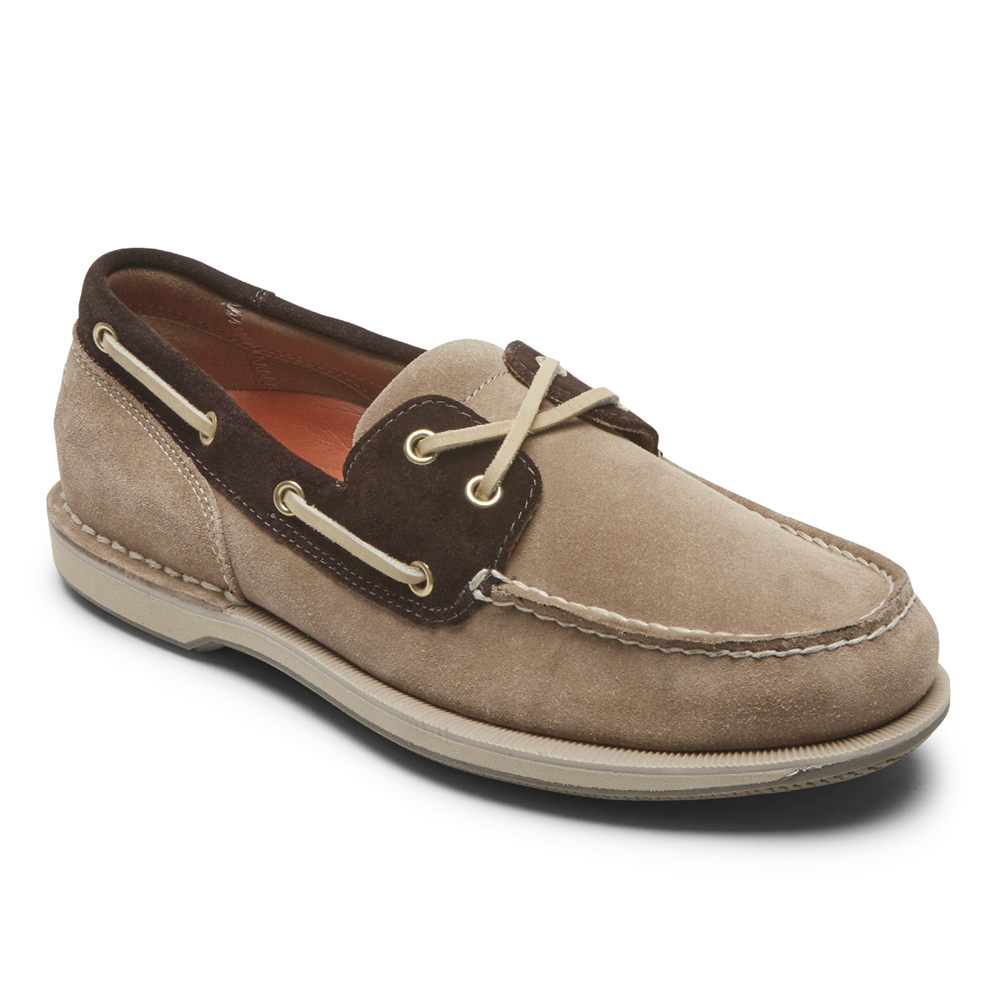 Rockport Singapore Mens Boat Shoes - Perth Grey - KV5907628